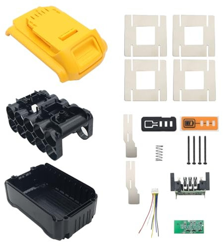 Aernair Battery Case Cover Replacement for Dewalt 20v Max Battery DCB208 DCB206 DCB210 (10 * 21700), 20v Max Battery Rebuild Repair Kit Battery DIY Plastic Case Box Housing Shell