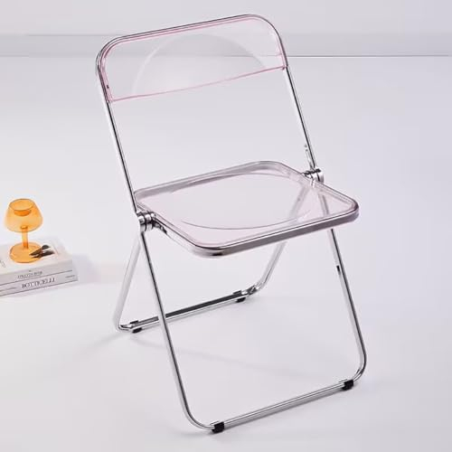 ALEjon Blue (Pink) Beleuchteter Lucite-Klappstuhl - tragbar, platzsparend, Keine Montage erforderlich