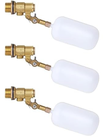 PAPAPI 1/2-Schwimmerventil, Wasserschwimmerventil für Teichschwimmerventil mit Automatischer Abschaltung, für Viehtanks, Aquarien (3 Stück)