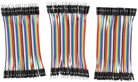Heevhas 120PCS 40Pin Jumper Wire Kabel Breadboard Ribbon Cables 10cm/ 3.93 inch Female-Female Male-Female Male-Male Steckbrücken Kabel 24AWG Drahtbrücken für Arduino Breadboard DIY Projekt