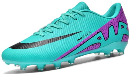 WOWEI Botas de Fútbol Hombre Profesionales Zapatillas de Fútbol Spike Aire Libre Niños Hombre Calzado de Fútbol Atletismo Atletismo Training Zapatos de Fútbol Tacos (Moon-2, 40EU)