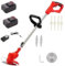 Desbrozadora Electrica Bateria Potente – Cortadora de Cesped Eléctrica Multifuncion con 2 Baterias 24V mas Cargador, Recortadora Corta Bordes para Exterior– Podadora Automática para Jardineria