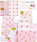 Geschenkpapier Geburtstag Mädchen Frauen, 6 Blätter 50 x 70 cm Geburtstagspapier Rosa, Geschenkverpackung Papier Kinder Wrapping Paper mit Bänder für Hochzeit Babyparty Einschulung Taufe