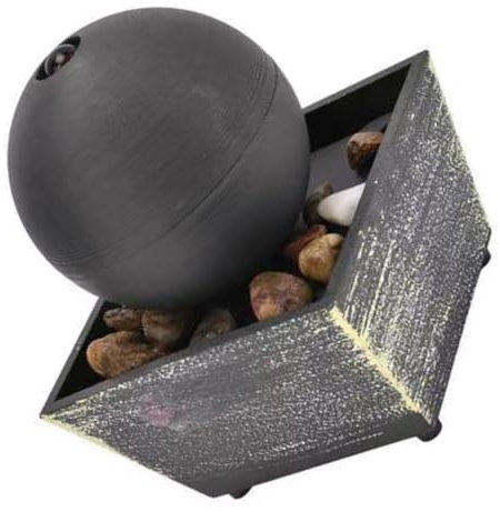 VINTORKY Fuente de Mesa Creativa Mini Fuente de Agua Interior Decoración de Oficina Funcionamiento Silencioso para Diseño Elegante