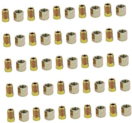 Gatuida 25 Sätze Brems rohr verbindung verbinden Spule Luftschlauchtrommel Röhren Draht bremsleitungsverbinder roststop Bremsgelenke Bremsschlauch Adapter Bremsstecker galvanisiertes Eisen