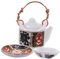 VICASKY Mini set da tè per casa delle bambole accessori tè in ceramica porcellana