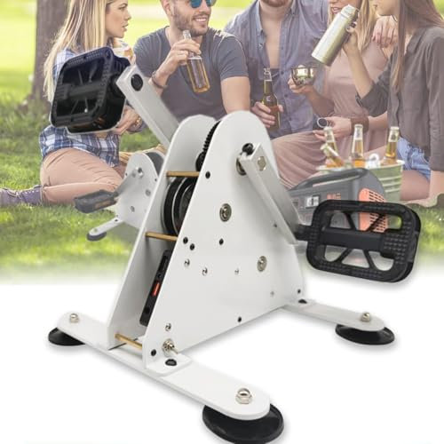 Notfall-Fahrradgenerator mit Stromspeicher, Fußpedal-betrieben, DC-Ausgang 1-35 V, Dual-USB-Schnellladung, ideal für Camping und Outdoor-Aktivitäten