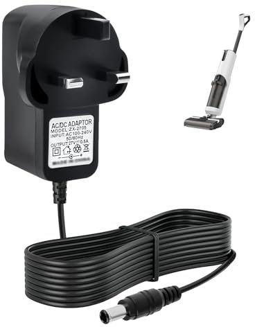 27V 500mA Charger for Gtech AirRAM MK2 Cordless Vacuum Cleaner, Power Supply Adapter for Gtech AirRAM K9 AFT001 AR01 AR02 AR30, ATF27 ATF29 ATF40 ATF41 DM001, 2m Cable