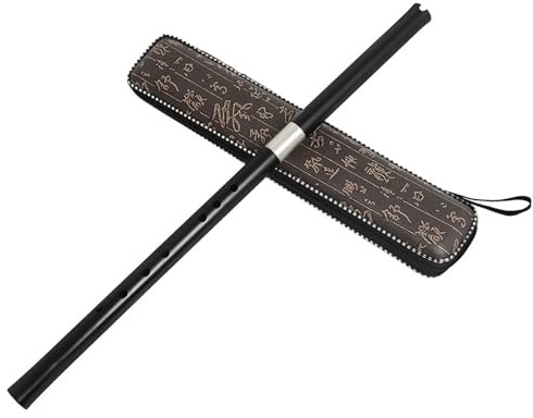 SUPVOX Handgefertigte Chinesische Holzflöte Xiao Flöte Dur Bequemes Holzblasinstrument für Anfänger Kompakt und Langlebig Inkl Edler Ledertasche zum Lernen