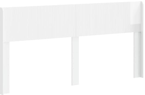vidaXL Kopfteil Hochglanz Weiß PB, Schlafzimmer, modernes Design, Kopfteil aus Holz, schlanker Stil, schicke Deko, praktisches Element für Deine Wohnung