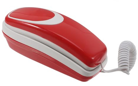 Spielzeugtelefon mit Wählscheibe, Rotes Kunststoff Kindertelefon