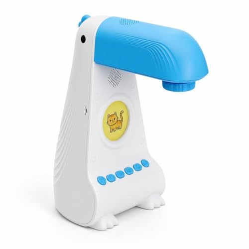 Gralara Proiettore da Disegno per Bambini Kit Arte Tracciatura Proiettore Schizzo Giocattolo Educativo con Carte Disegno Pennarelli USB Testa Regolabile , Blu E Bianco
