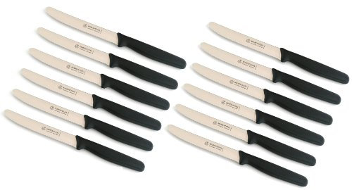 Lot de 12 Couteaux Table PP Noir Mars Oiseaux Solingen # 32 05 03 Couteau de table menu Couteau