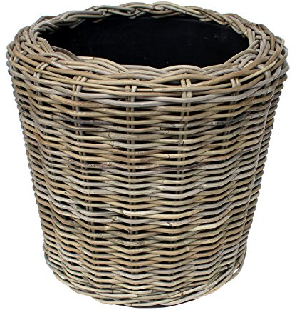 van der Leeden rdvspgry39 Geflecht Dry Topf Vase Übertopf, Beige