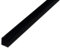 Alberts 479039 Perfil de ángulo, Plástico, negro, 1000 x 20 x 20 mm