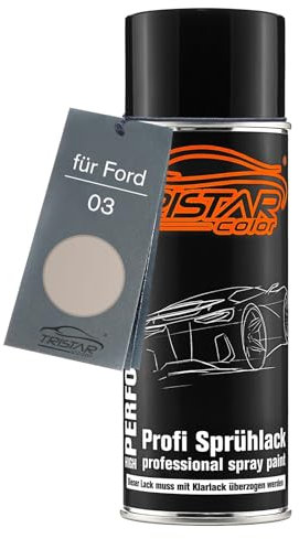 TRISTARcolor Autolack Spraydose für Ford 03 Champagne Gold Metallic Basislack Sprühdose 400ml