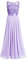 iEFiEL Damen Kleid Festliche Kleider Brautjungfer Hochzeit Cocktailkleid Chiffon Faltenrock Elegant Langes Abendkleid Partykleid Lavender 44
