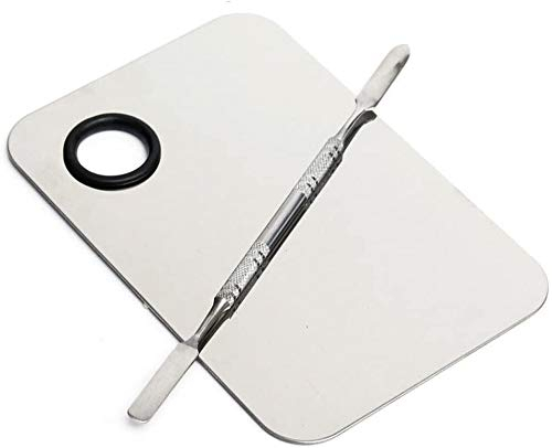 Make-up Artist,Palette per Miscelazione del Trucco, in Acciaio INOX, con Spatola per Mescolare Fondotinta, Argento TOY-STORE (Standard)