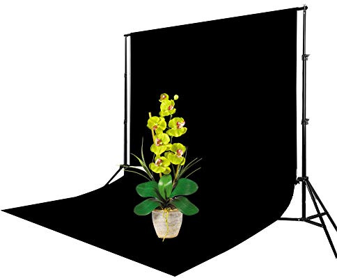 Urstory1 Black Velvet Photography Backdrop, Professional Light Absorbing Non Reflective Velvet Photography Background Screen for Photography Video Shooting, Televison