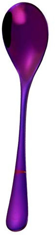 KingbeefLIU Spoons 1Pc Solid Color Stainless Steel Coffee Tea Cream Cocktail Stirring Spoon Cutlery Purple
