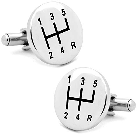 LeCalla Herren Sterling Silber Manschettenknöpfe für Papa Vater Großvater, Sterling Silber Gear Cifflinks