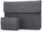 HYZUO 15-16 Inch Laptop Sleeve Bag for MacBook Pro 16 M4/M3/M2/M1 A3403 A3186 2025-2019, MacBook Pro 15 2015-2012, XPS 15, Faux Suede Leather Case with Accessory Bag, Space Grey-H