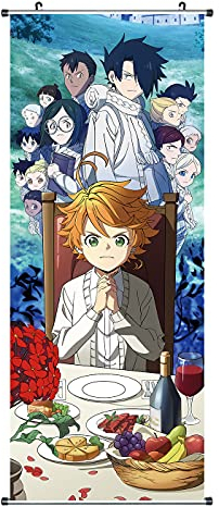 The Promised Neverland Rollbild | Kakemono aus Stoff | Poster 100x40cm | Motiv: Emma
