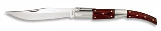 ALBAINOX- 01076. Navaja ARABE CARRACA Nº 2 Mango de madera estamina roja. Hoja: 11.8 cm. Herramienta para Caza, Pesca, Camping, Outdoor, Supervivencia y Bushcraft