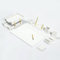 MOOGCO Bonded Set Luxus-Schreibtischunterlage und Schreibtisch-Organisation, Business-klassisch, Leder-Schreibtisch-Organizer, Weiß