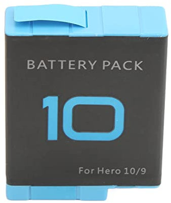 Zunate Batteria Ricaricabile per 10 o 9 Nero, Action Camera Batteria al Litio Ricaricabile da 1800 mAh per 10 9, per Viaggi in Campeggio