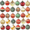 Weihnachtskugeln Weihnachtsbaumschmuck-Set,30Stück 60mm Kunststoff Weihnachtsbaumkugeln mit Aufhänger Weihnachtsbaum für Weihnachten Hochzeit Party (Rot Grun)
