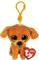 Ty Bague Porte-clés Beanie Boos Clips-Chien-Zuzu-Marron-Chiot avec Œillet Doré Glitter-La Peluche aux Yeux Grands Scintillants - 12 Cm-35256 Multicolore T35256
