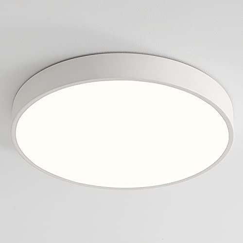 Natsen LED Deckenleuchte Deckenlampe, 36W Ø40x4cm, Warmweiß 3000K, runde Leuchte für Wohnzimmer Schlafzimmer Kinderzimmer Büro Küche Diele (White)