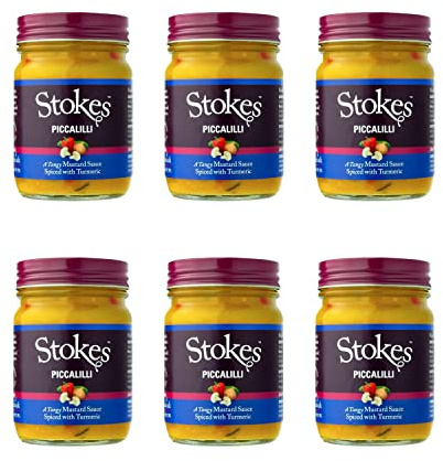 Stokes | Piccalilli 240g | 6 x 240g | Features crunchy garden vegetables in a sweet, tangy, mustard sauce spiced with turmeric.