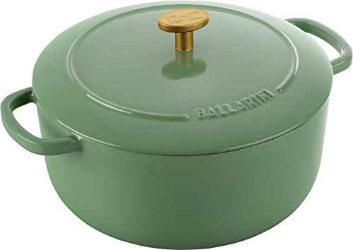 BALLARINI Bellamonte - Cacerola para asar, horno holandés, hierro fundido esmaltado, redondo, 22 cm, 3 L, color verde