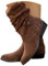 Minetom Stivali da Donna Stivaletti in Camoscio con Tacco Grosso A Punta retrò Cowboy Western Scarpe con Cerniera Laterale A Marrone Scuro 38 EU