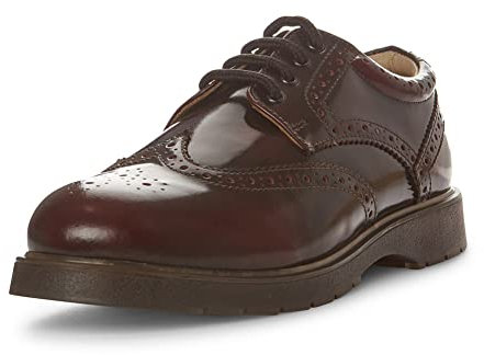 Grafters Gorra de ala de 5 ojos para hombre Brogue Gibson Zapatos, Burgundy, 42 1/3 EU