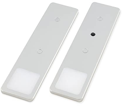 kalb | LED Unterbauleuchten SET Solid2, silbergrau mit mech. Schalter, 3W, 200cm Kabellänge, Auswahl:2er Set neutralweiss