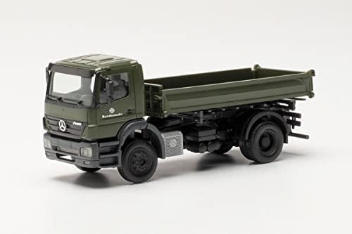 Herpa 746946 Military Truck Mercedes-Benz Axor Bundeswehr, True to its Original Scale of 1:43, car dioramas, Model Buildings, Collector's Item, Decoration, Made of Plastic Miniature, Brown