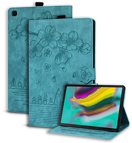 Succtopy Coque Samsung Galaxy Tab S5e 10.5 2019 SM-T720/SM-T725,PU Cuir Cover Tablette Housse de Protection Galaxy Tab S5e 10.5,Porte-Crayons Portefeuille Tablet Étui Samsung Tab S5e 2019,Vert Clair