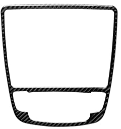 JORAsa Passend für Audi A6 A7 2012-2018 Auto-Innenausstattung Schaltgetriebe Schalttafel Kohlefaser-Abdeckung Zieraufkleber Auto-Trimm-Zubehör Schutzaufkleber-Kits