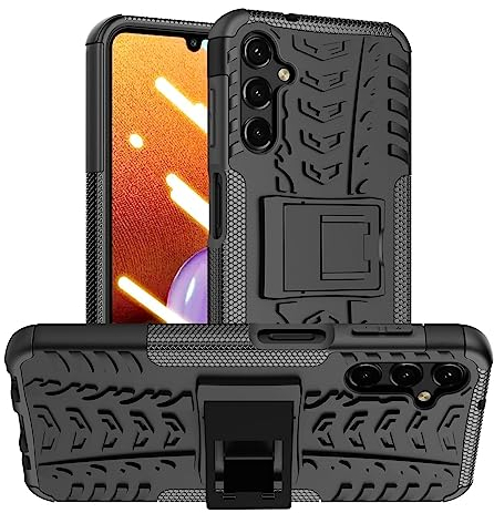Gadget Giant For Samsung Galaxy A04s / A13 5G Shockproof Case Cover Armour Heavy Duty Rugged Protective Cover with Built In Kickstand Function For Samsung Galaxy A04s - Black