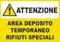 ETICHETTA ADESIVA AREA DEPOSITO TEMPORANEO RIFIUTI SPECIALI NORMATIVA DI SICUREZZA IN AMBIENTE DI LAVORO