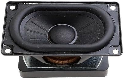 Ruarby Altavoz dinámico de bobina de 3 pulgadas, 4 ohm, 12 W, rectangular, 80 x 45 mm, HiFi, unisex