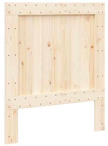 vidaXL Kopfteil, Bettkopfteil mit Holzrahmen, Betthaupt für Bett Einzelbett, Holzkopfteil Bettzubehör Schlafzimmer, 90x104cm Massivholz Kiefer