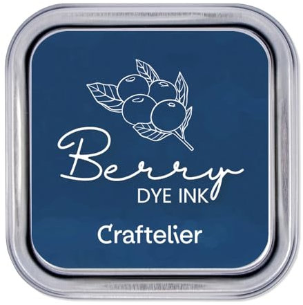 Craftelier - Stempelkissen auf Wasserbasis | Metallbox mit starkem Verschluss | Acryl- oder Gummistempel und poröse Oberflächen | Stempelgröße: 4 x 4 cm - Kartongröße: 6,3 x 6,3 cm | Farbe: Berry