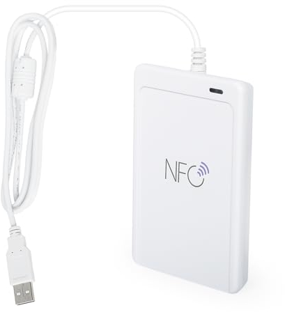 Jadeshay Lector de Tarjetas NFC, Smart Card Reader NFC ACR1552U Lector dnie Electronico sin Contacto Escritor Interfaz USB para áreas residenciales, Oficinas, Escuelas