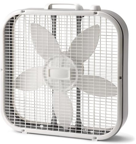 BALALAMI 20 Weather Resistant Box Fan, with 3-Speeds, 22 H (Color : White)
