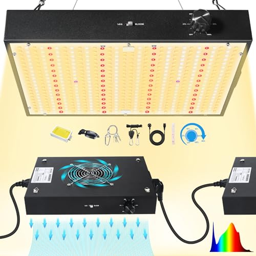 VAYALT 2024 Pflanzenlampe LED, 1000W LED Pflanzenlicht Vollspektrum mit UV & IR LED Wachstumslampe, Grow Light für Innen Samen Knospe Pflanze Gemüse und Blume