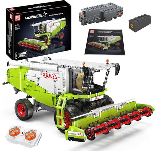 Mould King 17014 Technik Auto Baukasten, Fernbedienung Mähdrescher Baustein (1265 Teile), Schwerlast Technologie LKW-Klemmblock, Ingenieur-LKW-Spielzeug für Kinder/Erwachsene ab 8 Jahren